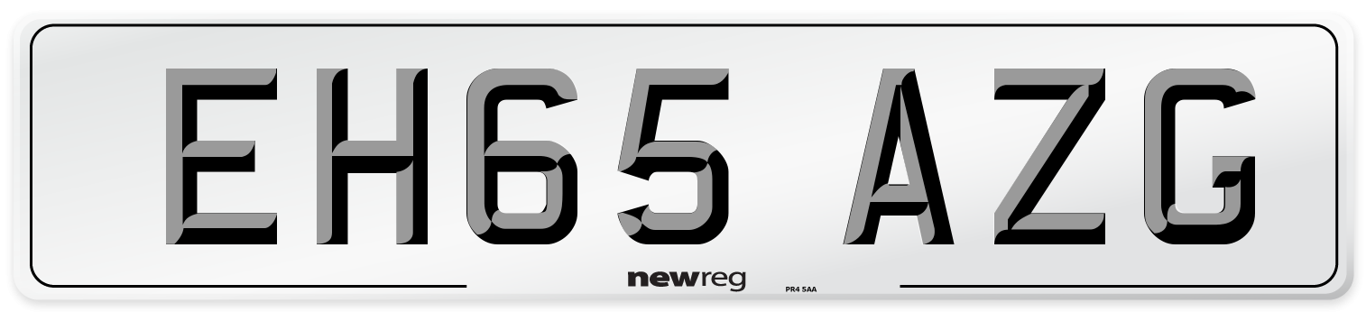 EH65 AZG Number Plate from New Reg